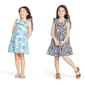 Two (2) Vineyard Vines x Target Girls Ocean Print and Sailboat Print Dresses